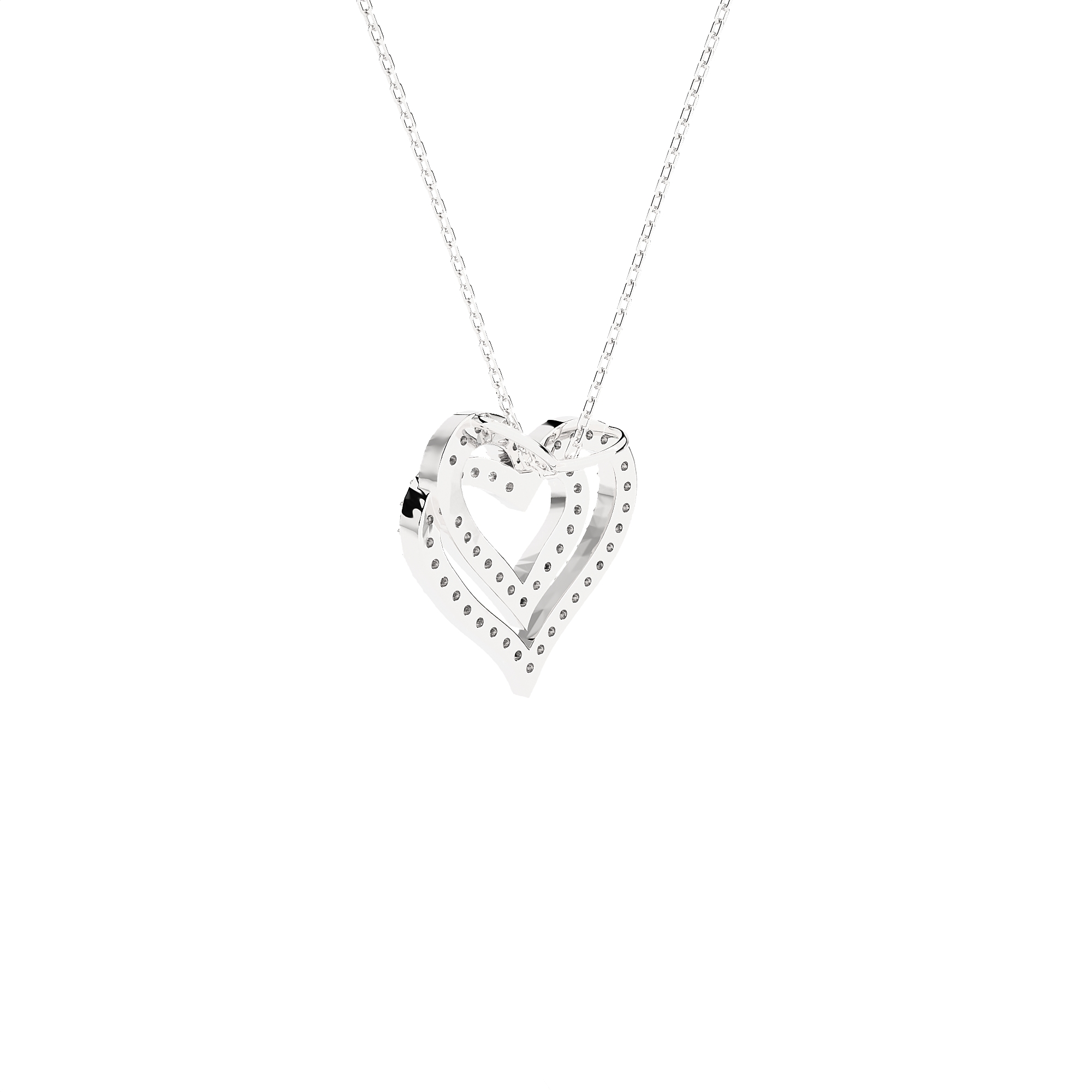 1/4 ctw Round Lab Grown Diamond Heart Pendant