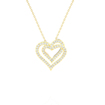 1/4 ctw Round Lab Grown Diamond Heart Pendant