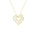 1/4 ctw Round Lab Grown Diamond Heart Pendant