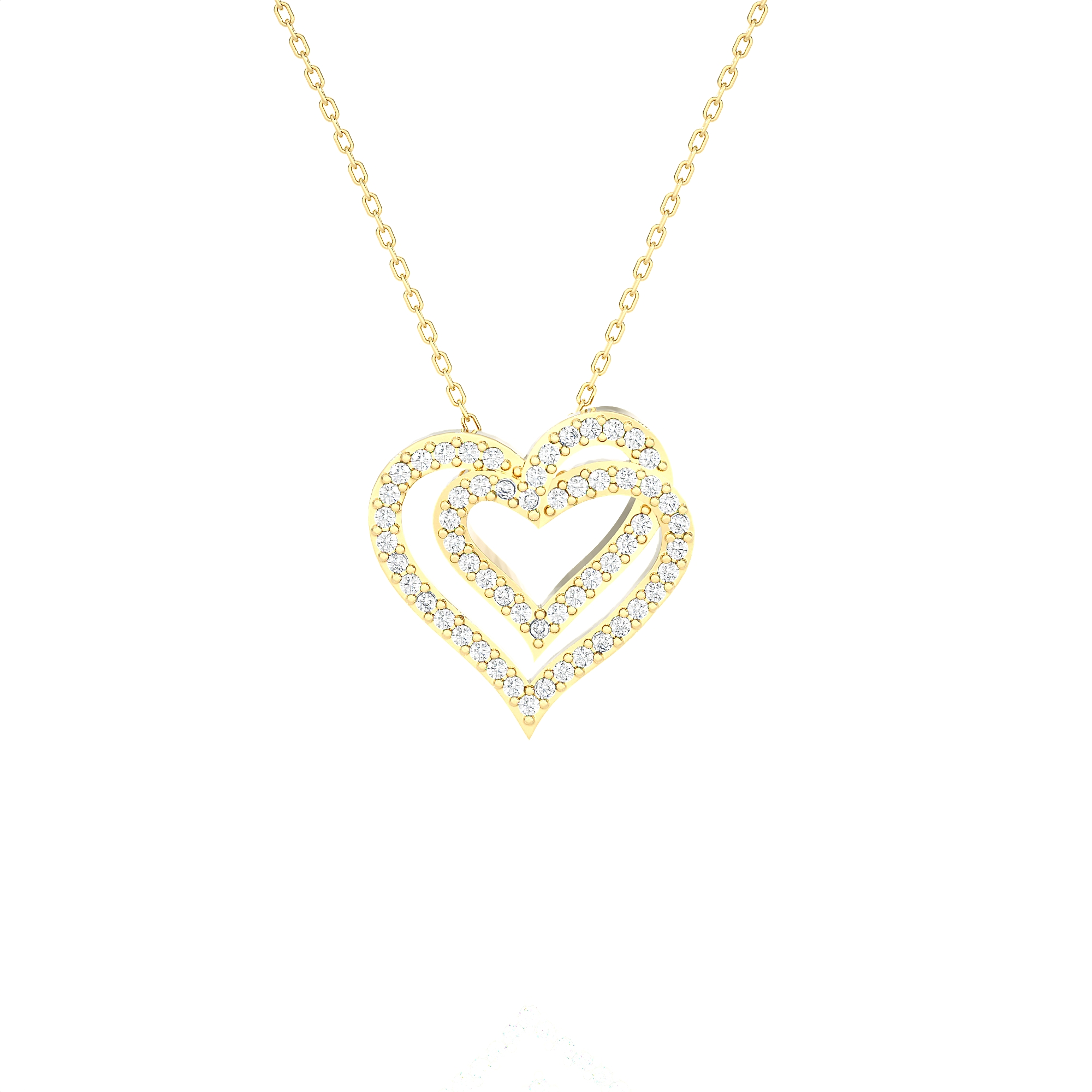 1/4 ctw Round Lab Grown Diamond Heart Pendant