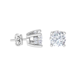 Round Lab Grown Diamond Halo Stud Earrings