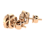 Cushion-Cut Lab Grown Diamond Halo Stud Earrings