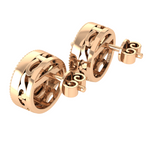 Round Lab Grown Diamond Halo Stud Earrings