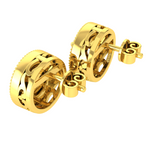 Round Lab Grown Diamond Halo Stud Earrings