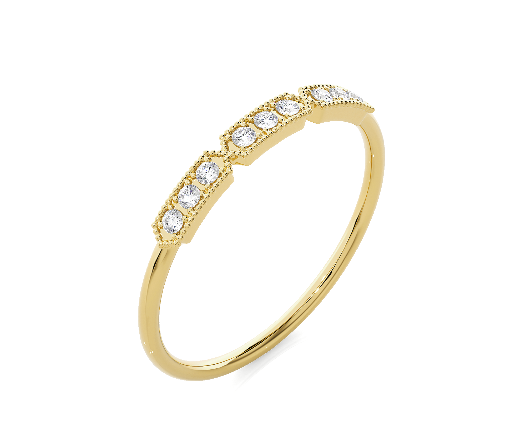 1/10 ctw Round Lab Grown Diamond Ring