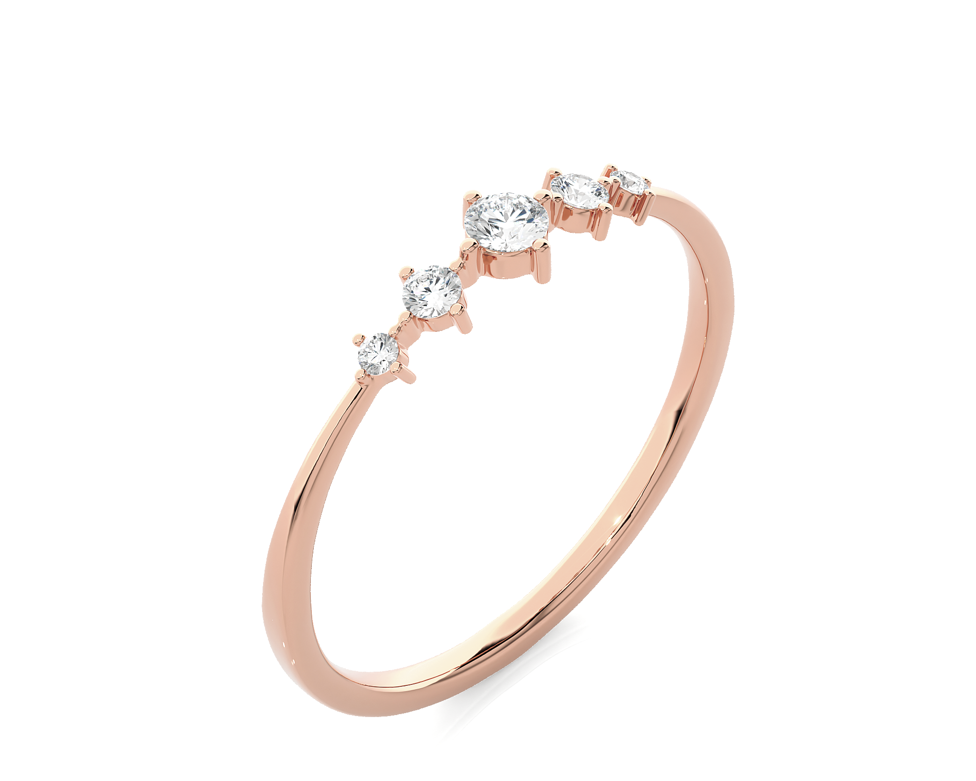 1/8 ctw Round Lab Grown Diamond Ring