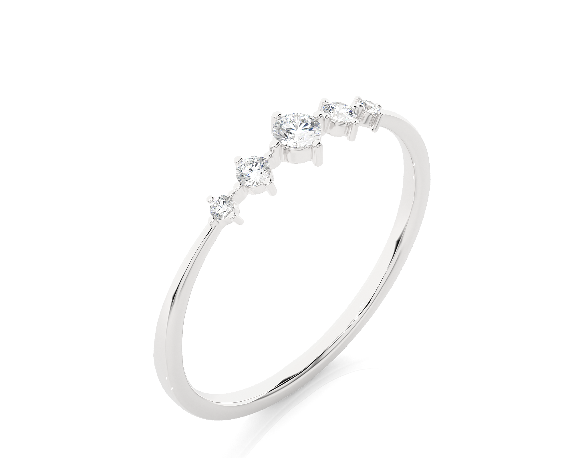 1/8 ctw Round Lab Grown Diamond Ring