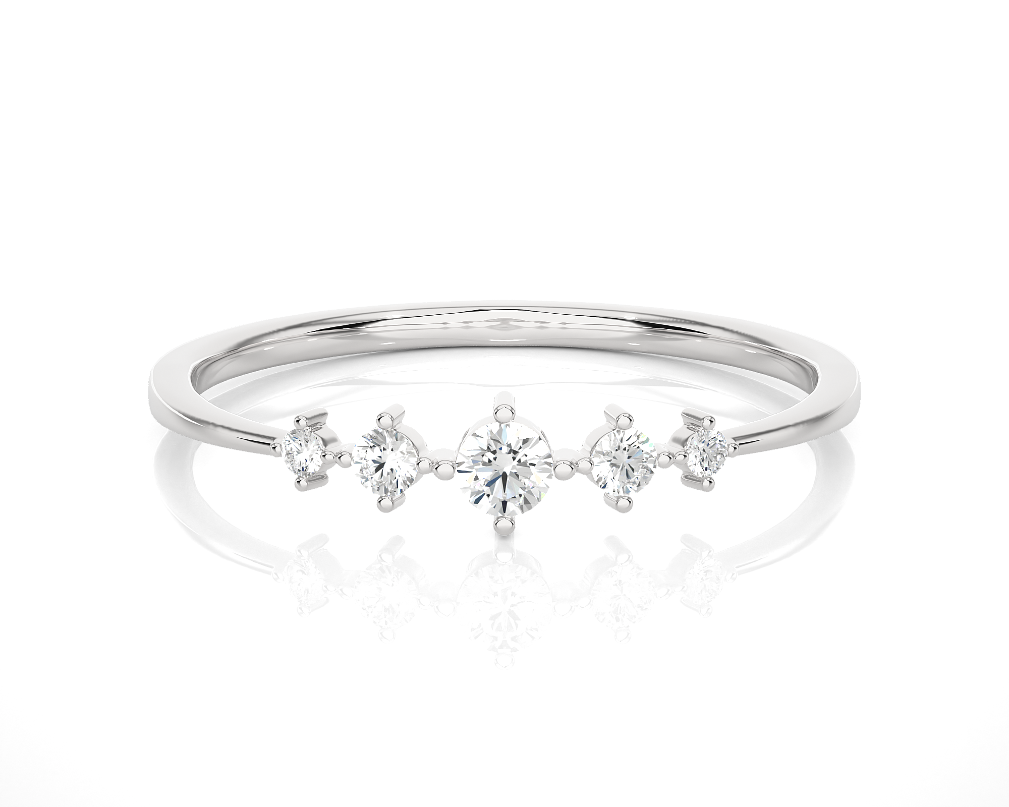 1/8 ctw Round Lab Grown Diamond Ring