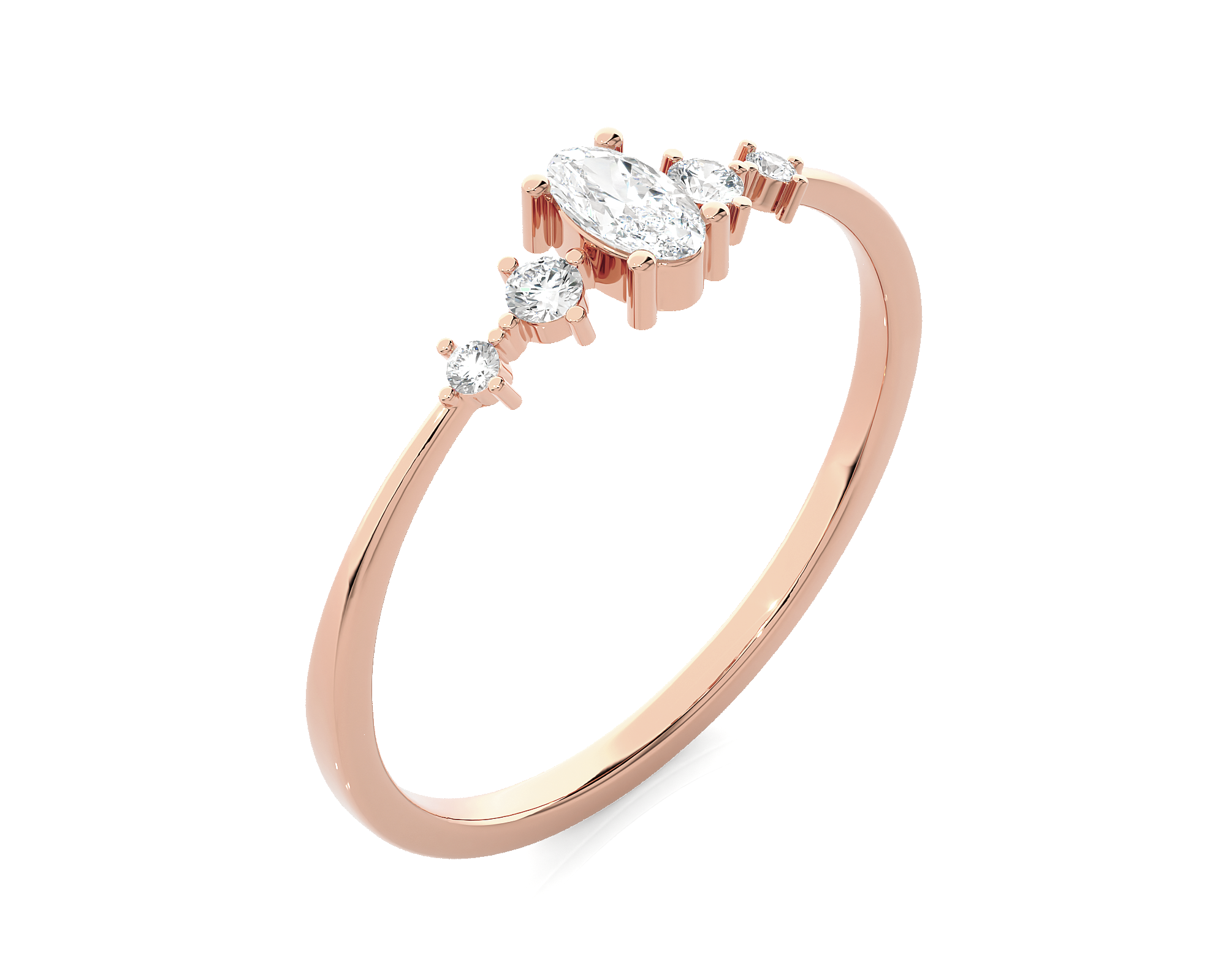 1/5 ctw Round Lab Grown Diamond Ring