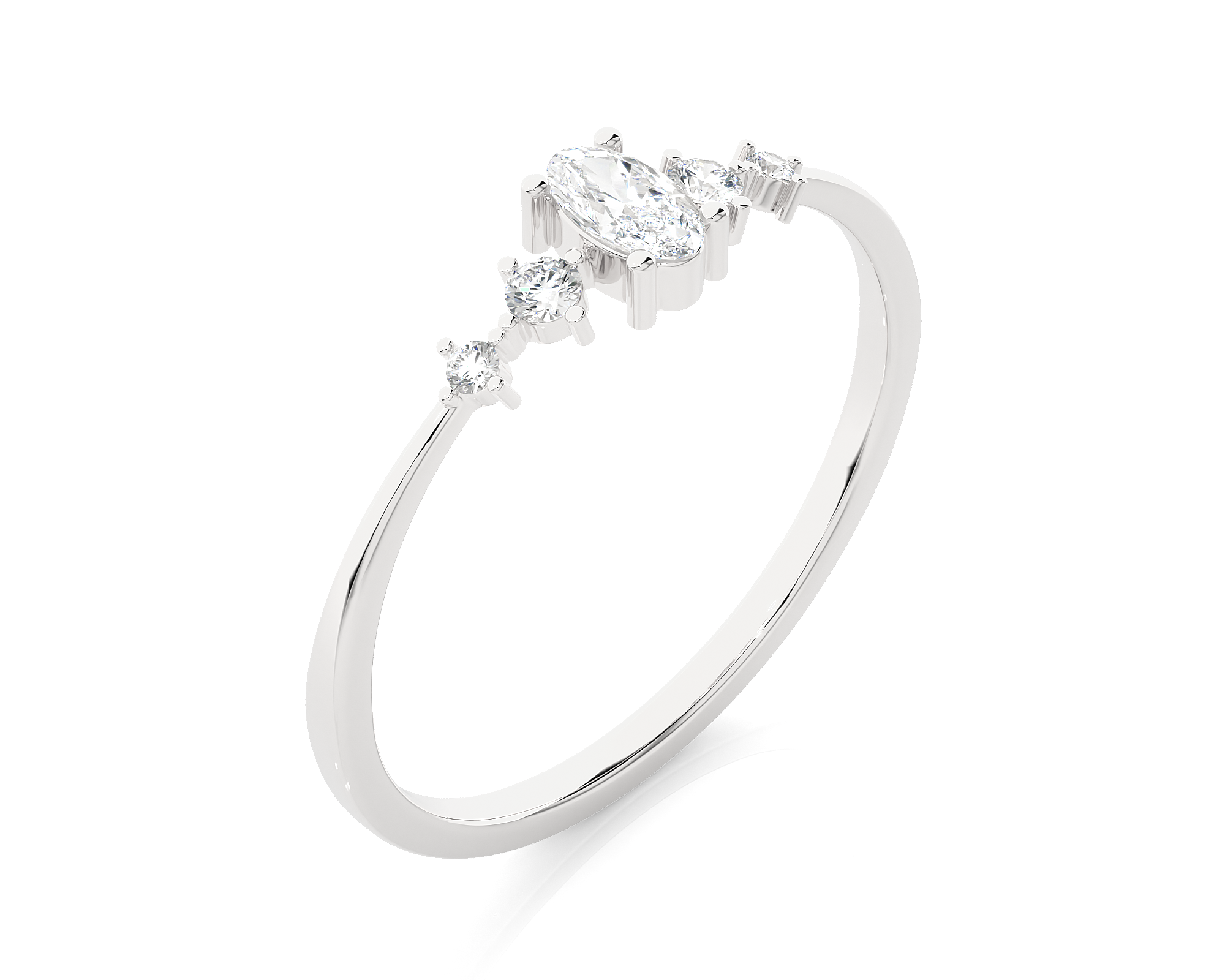 1/5 ctw Round Lab Grown Diamond Ring