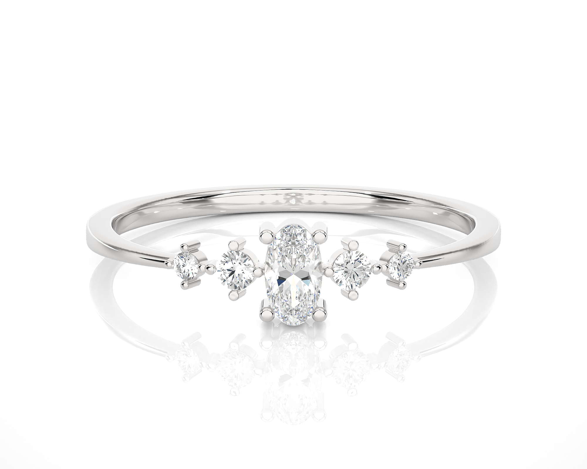 1/5 ctw Round Lab Grown Diamond Ring