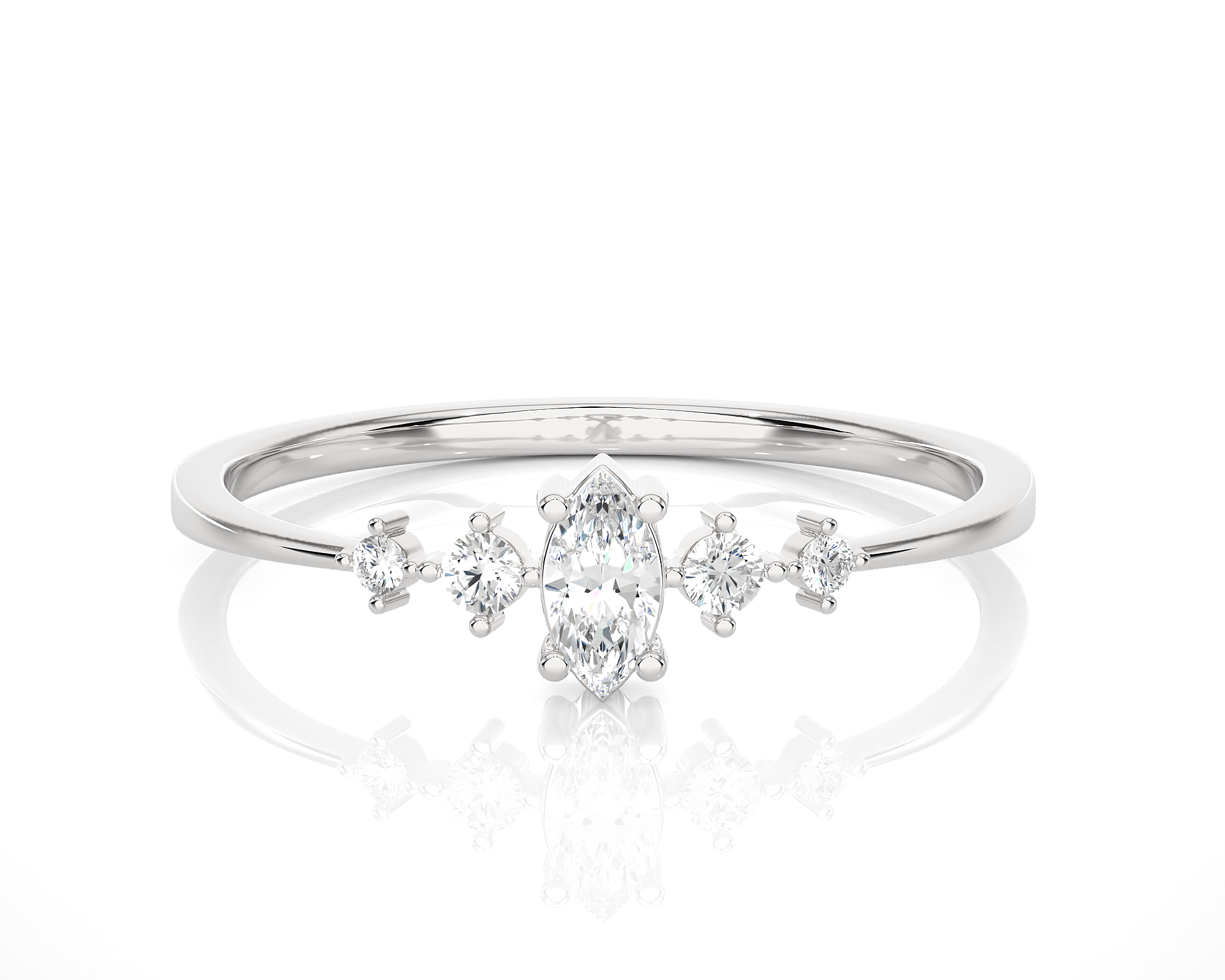 1/5 ctw Round Lab Grown Diamond Ring