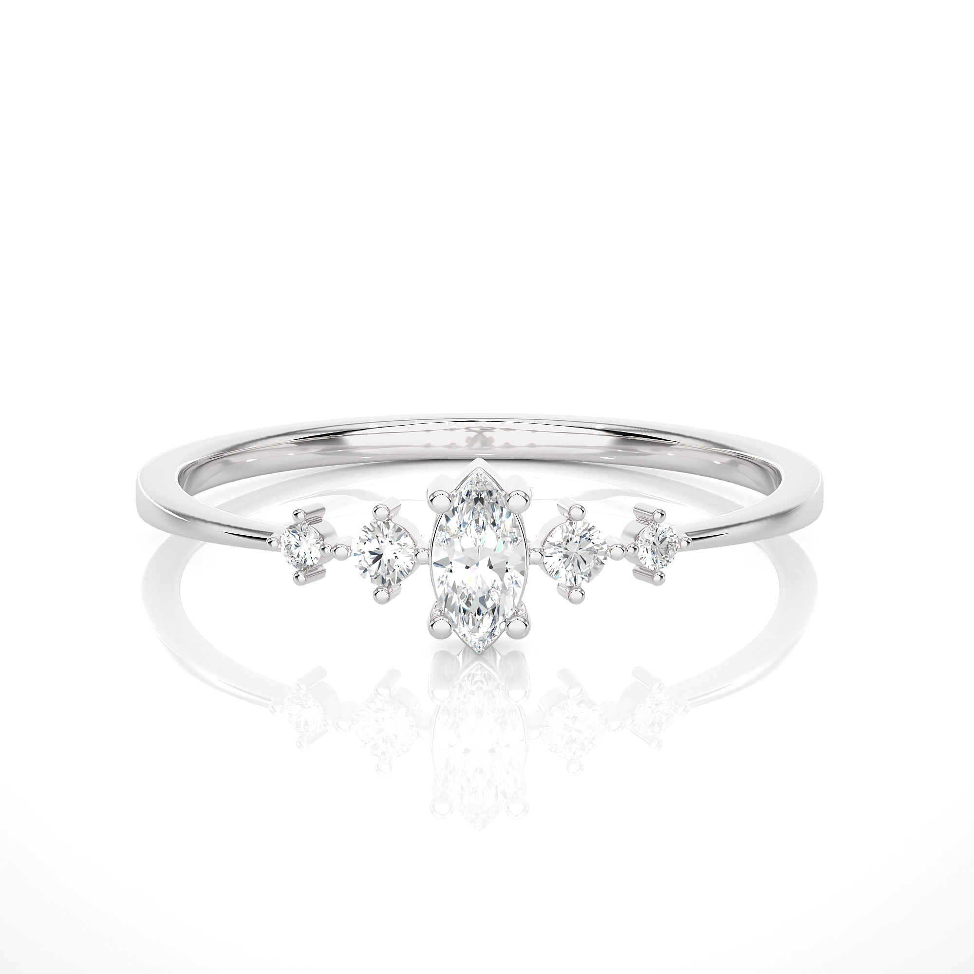 1/5 ctw Round Lab Grown Diamond Ring