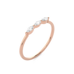 1/3 ctw Marquise Three Stone Lab Grown Diamond Ring