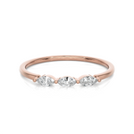 1/3 ctw Marquise Three Stone Lab Grown Diamond Ring