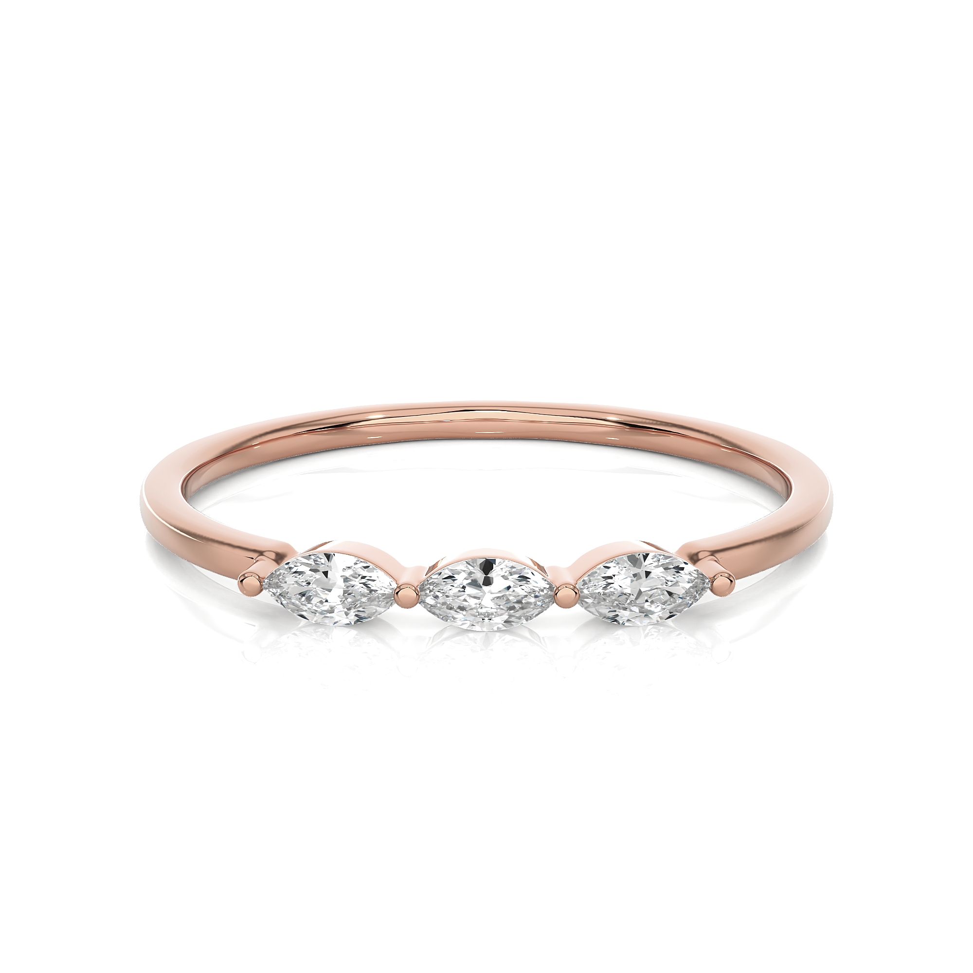1/3 ctw Marquise Three Stone Lab Grown Diamond Ring