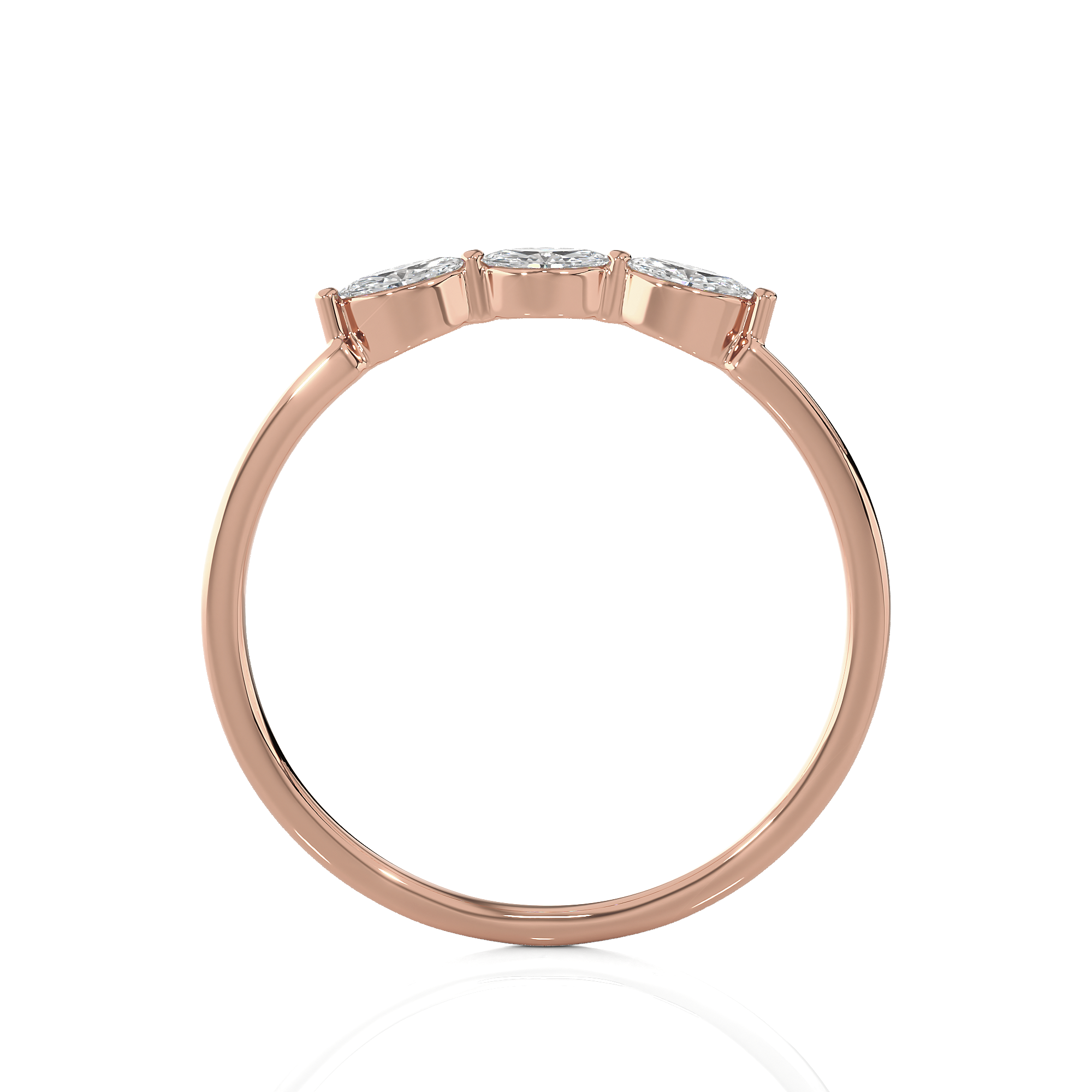 1/3 ctw Marquise Three Stone Lab Grown Diamond Ring