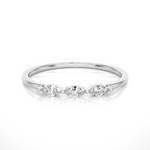 1/3 ctw Marquise Three Stone Lab Grown Diamond Ring