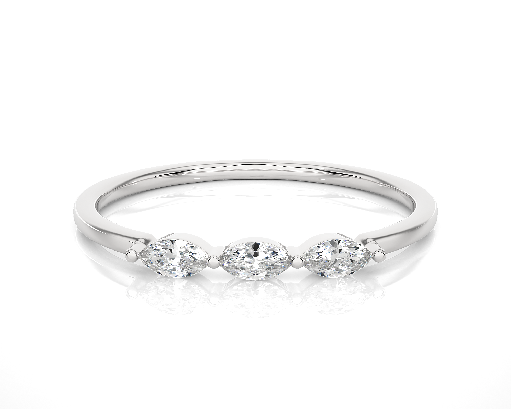 1/3 ctw Marquise Three Stone Lab Grown Diamond Ring