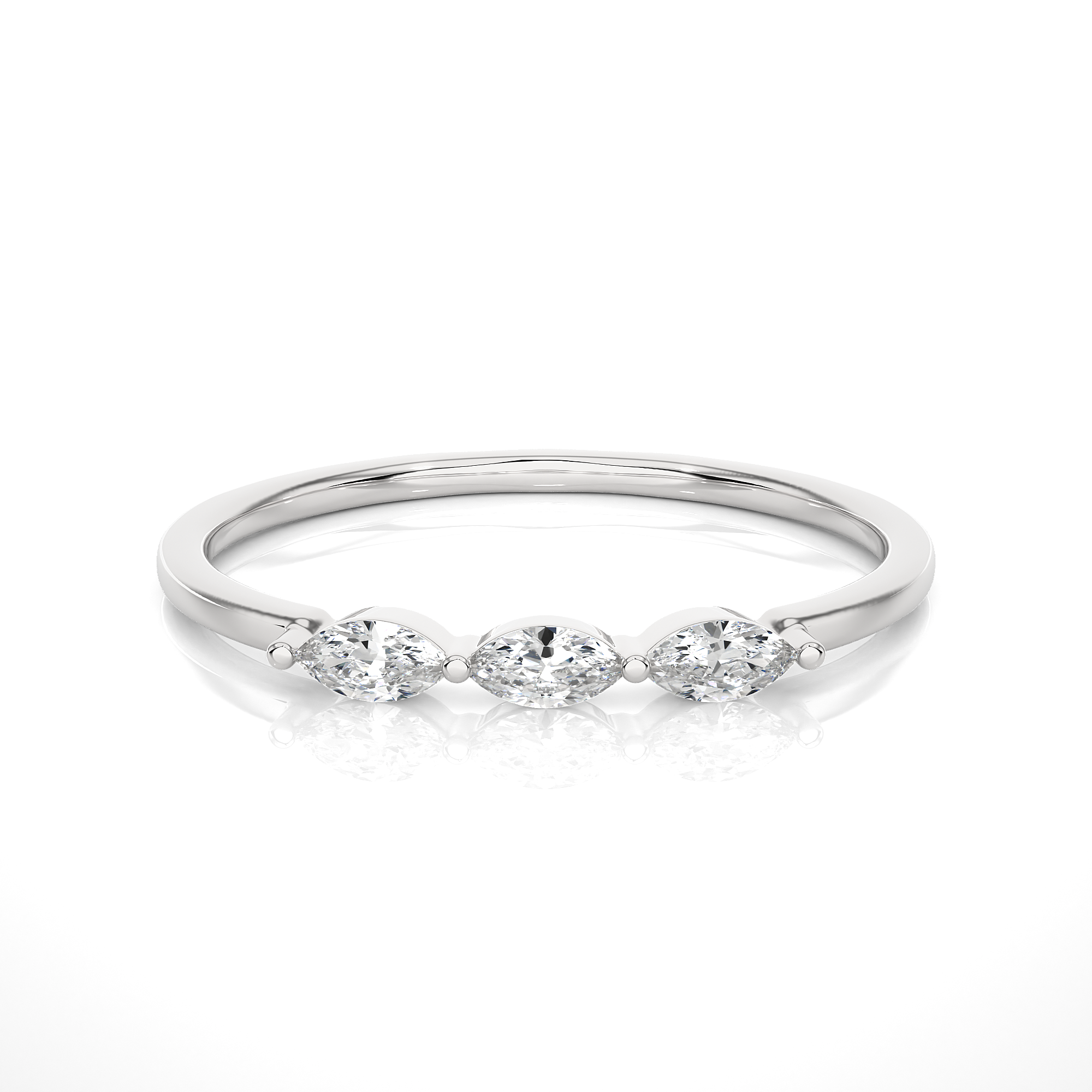 1/3 ctw Marquise Three Stone Lab Grown Diamond Ring