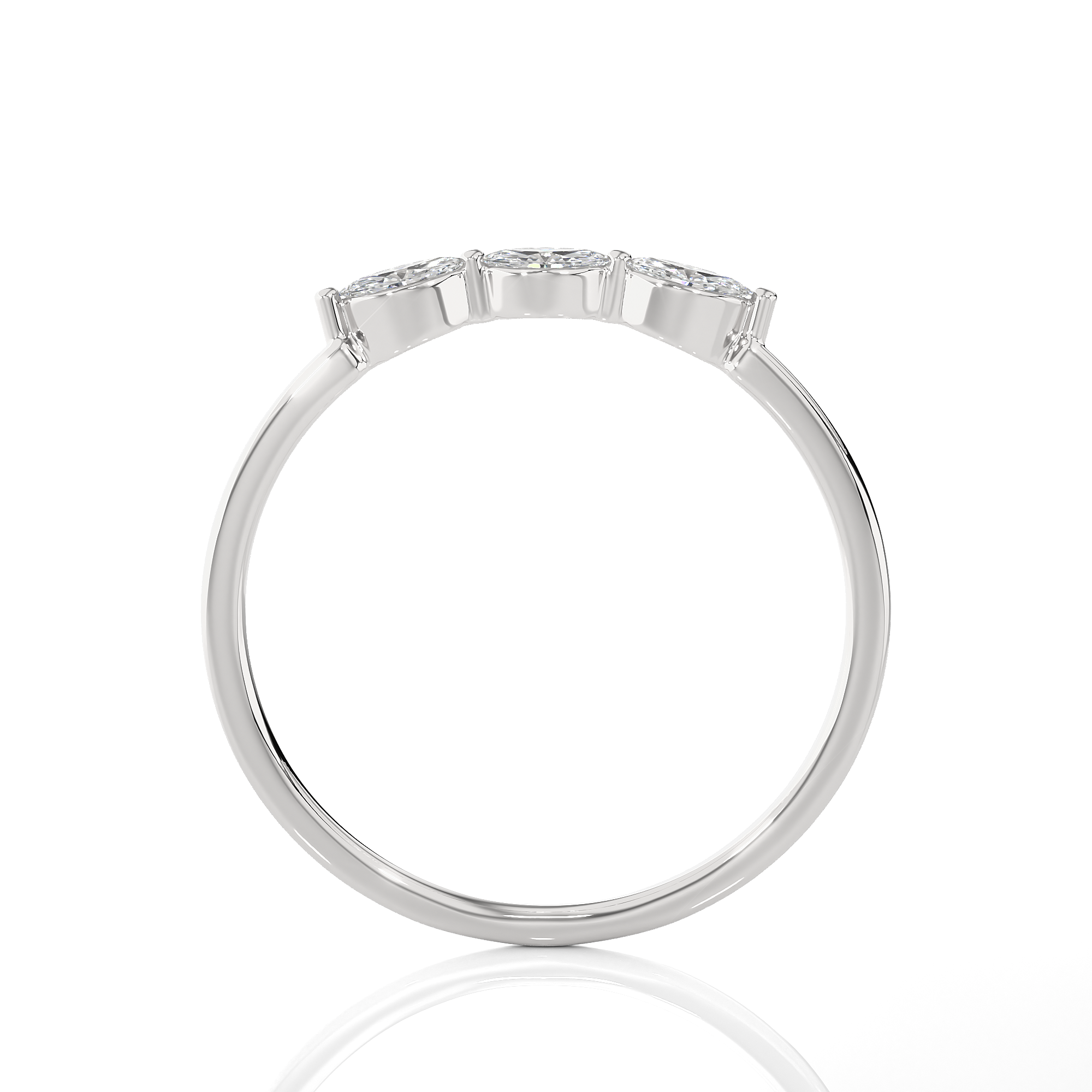 1/3 ctw Marquise Three Stone Lab Grown Diamond Ring