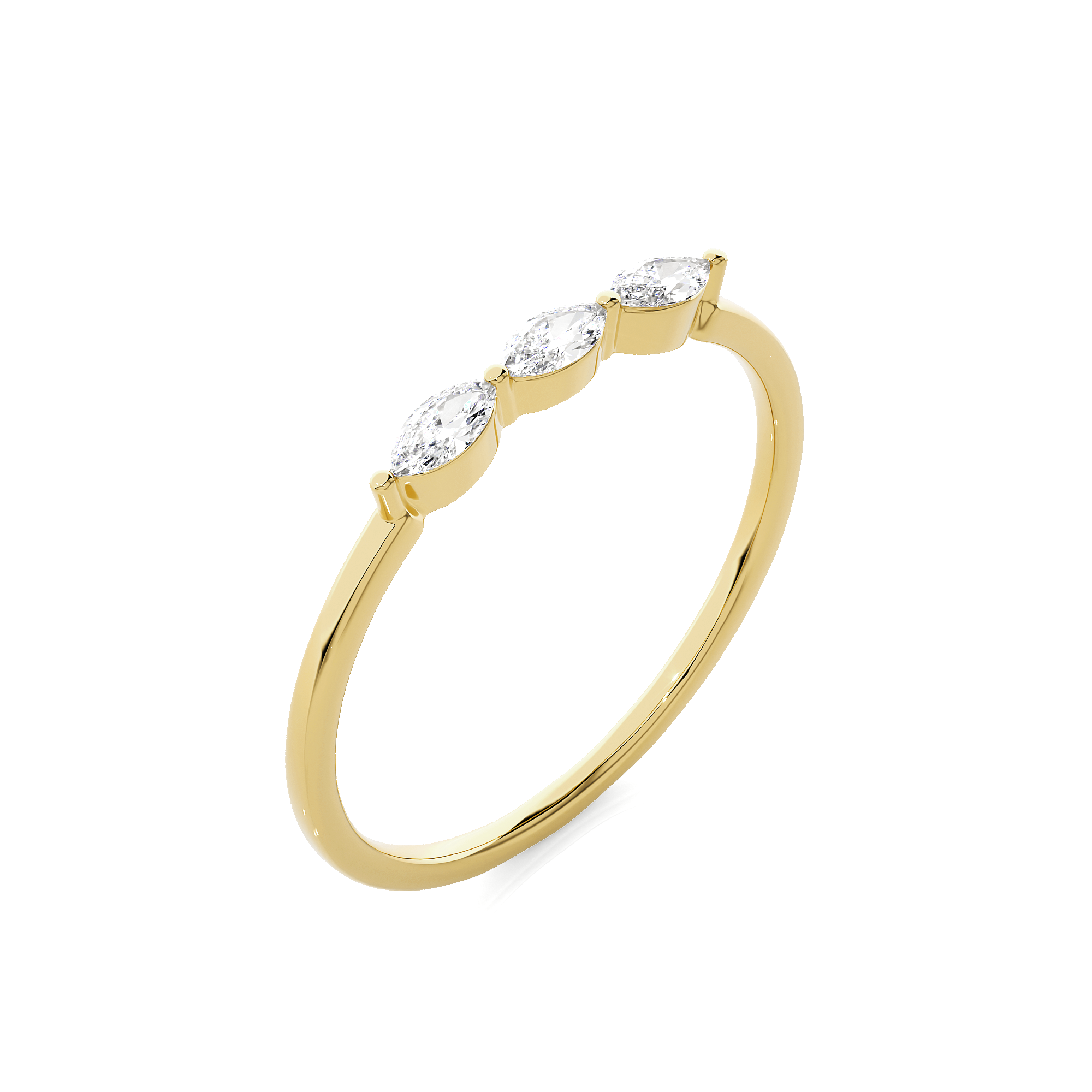 1/3 ctw Marquise Three Stone Lab Grown Diamond Ring