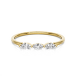 1/3 ctw Marquise Three Stone Lab Grown Diamond Ring