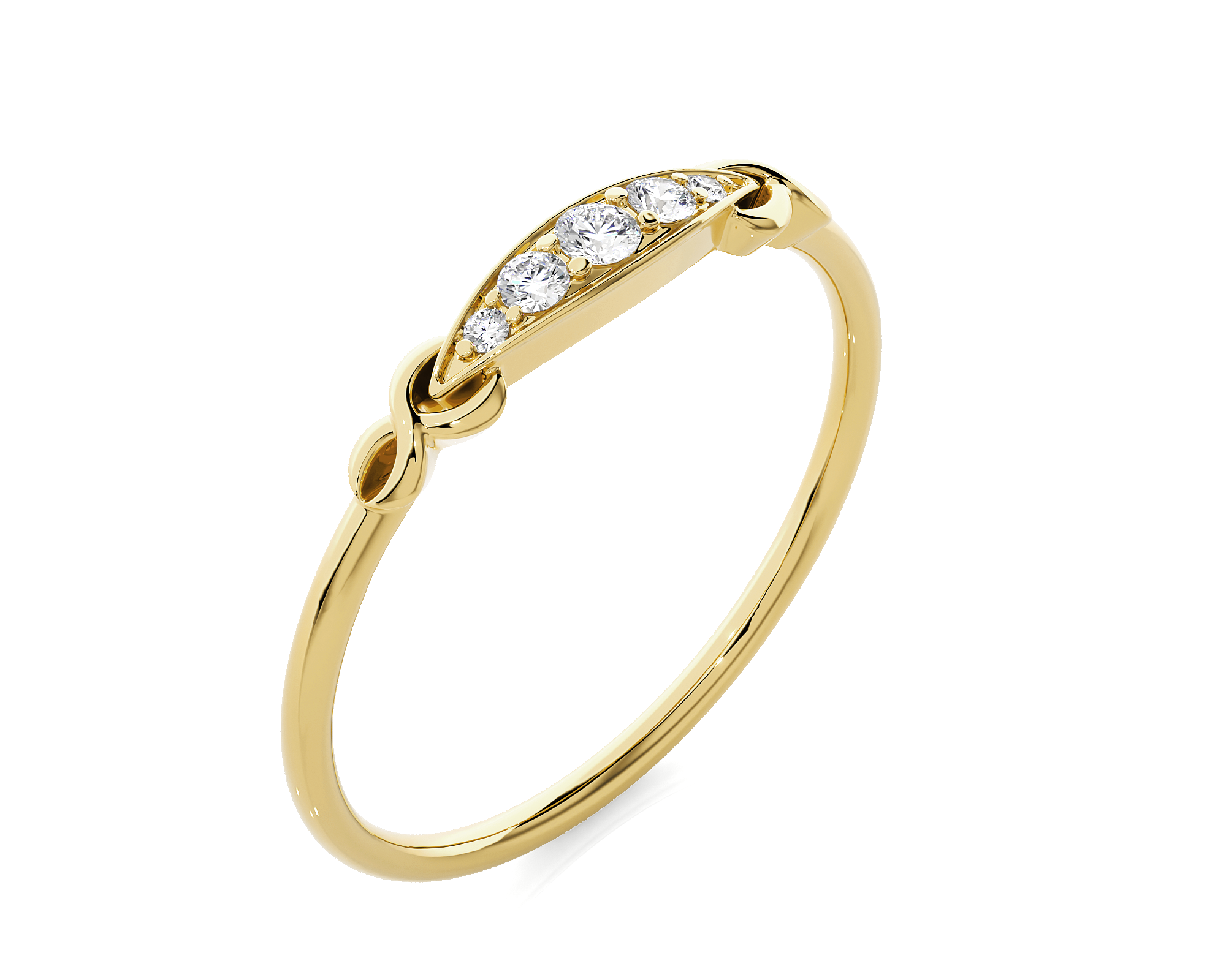 1/10 ctw Round Lab Grown Diamond Ring