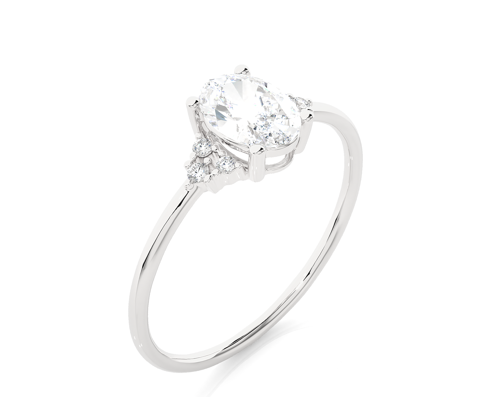 3/4 ctw Round Lab Grown Diamond Ring