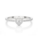 1/4 ctw Round Lab Grown Diamond Halo Engagement Ring