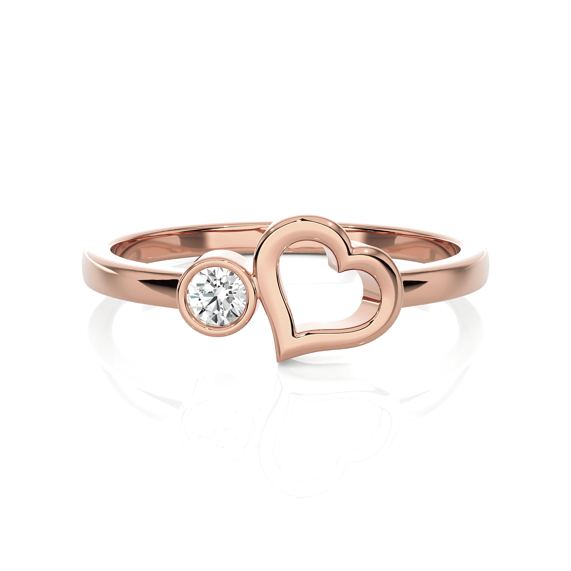 1/15 ctw Round Lab Grown Diamond Ring