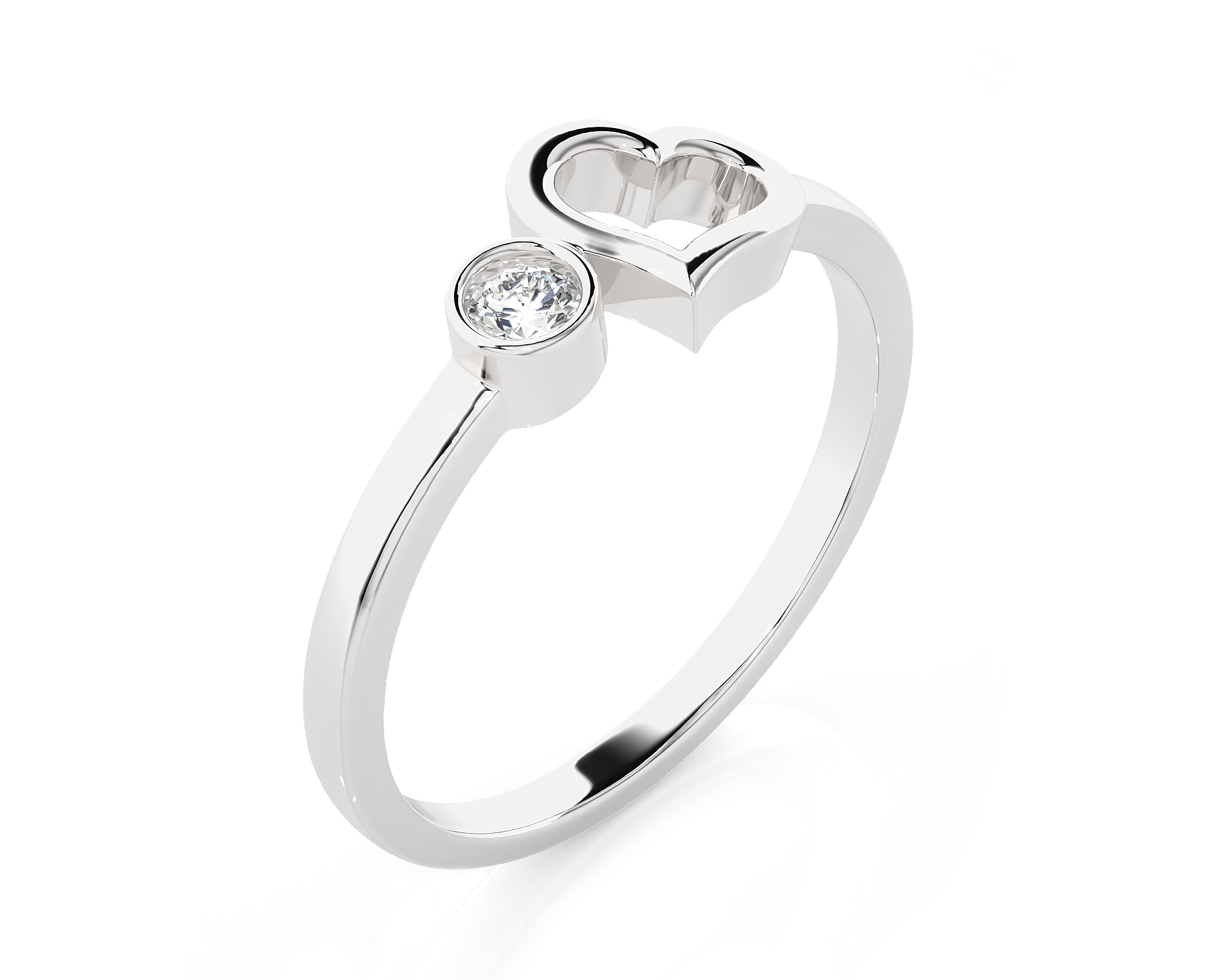 1/15 ctw Round Lab Grown Diamond Ring