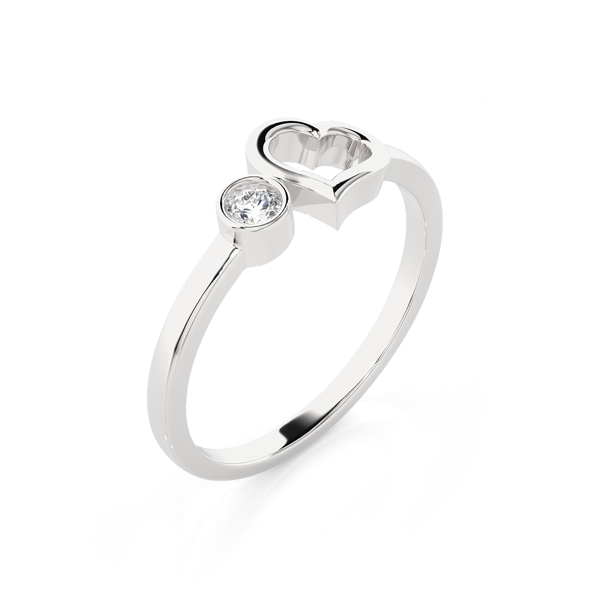 1/15 ctw Round Lab Grown Diamond Ring