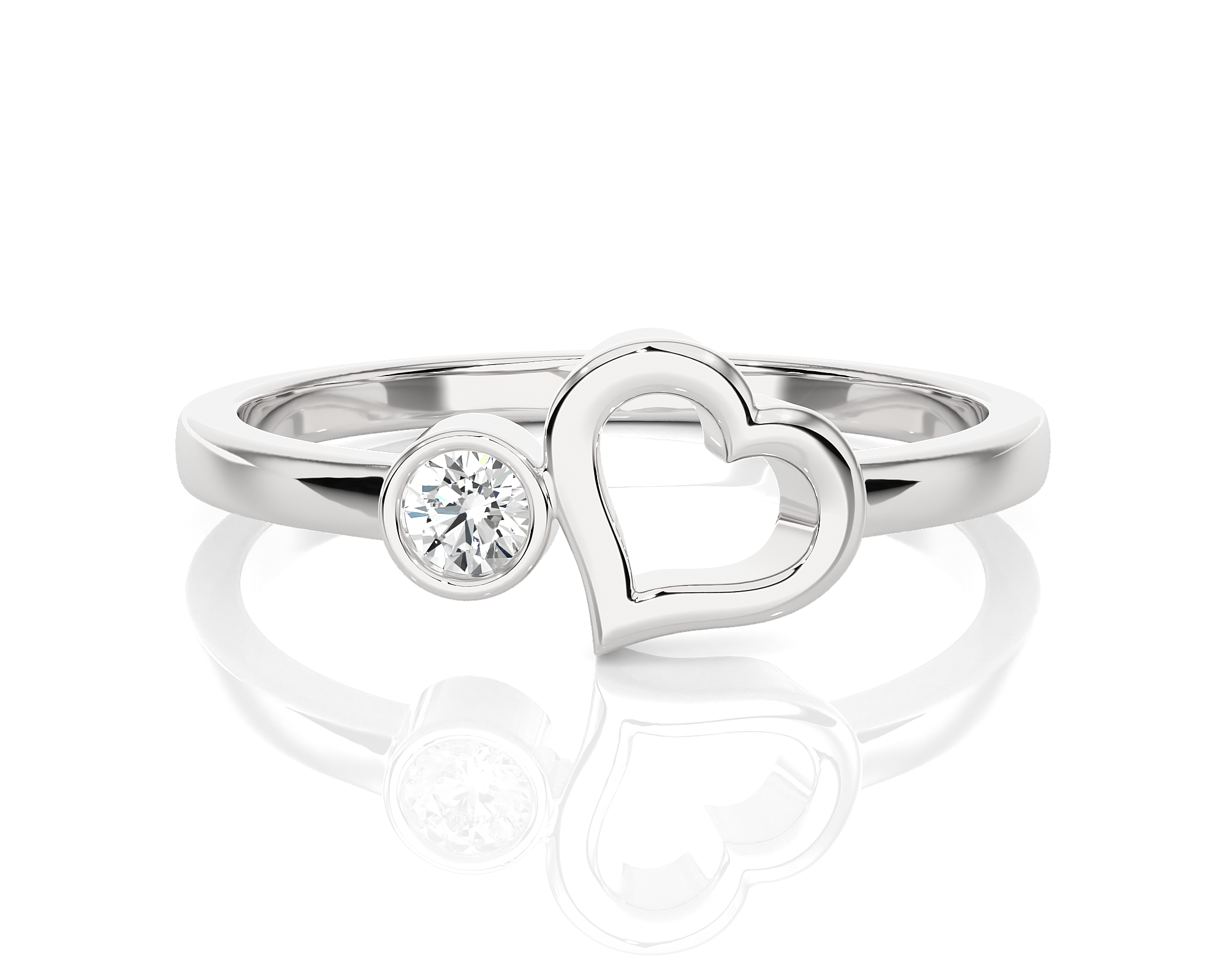 1/15 ctw Round Lab Grown Diamond Ring