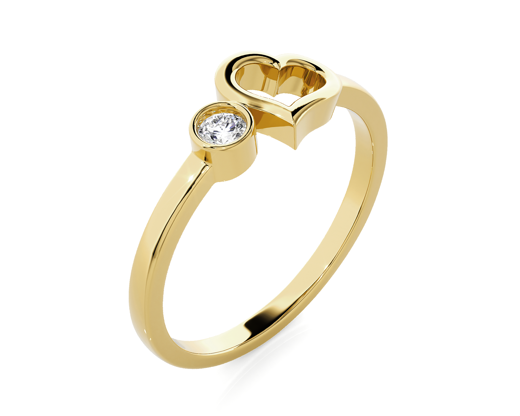 1/15 ctw Round Lab Grown Diamond Ring
