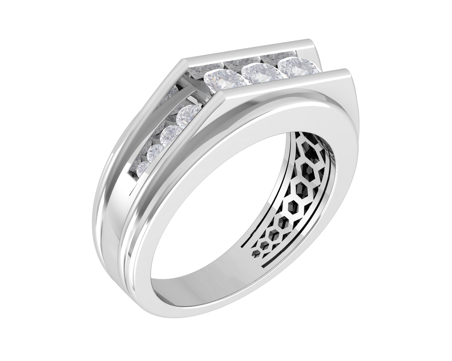 1 ctw Round Lab Grown Diamond Men's Ring