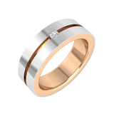 1/10 ctw Princess-Cut Lab Grown Diamond Men's Ring