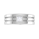 1/4 ctw Princess-Cut Lab Grown Diamond Men's Ring