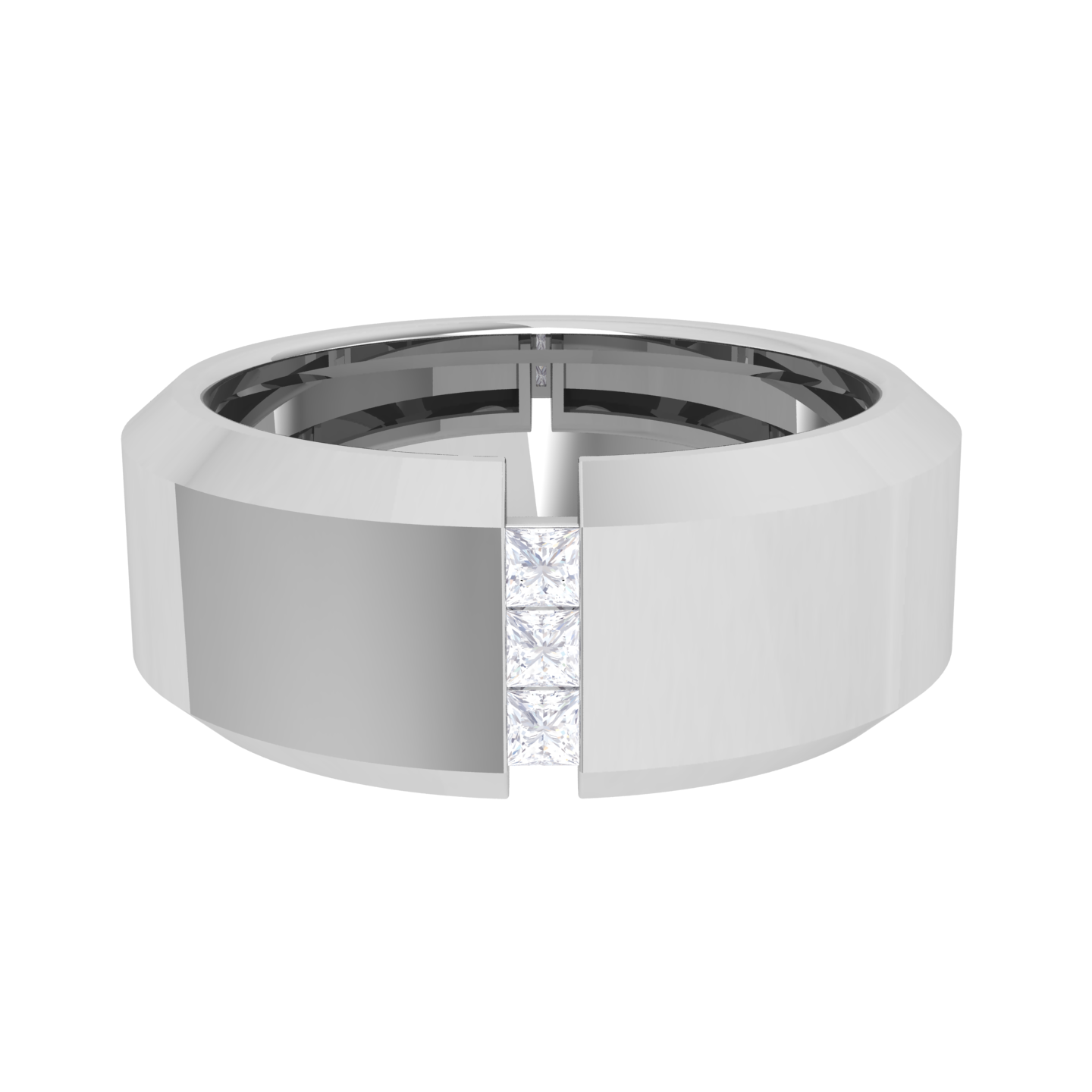 1/5 ctw Princess-Cut Lab Grown Diamond Men's Ring