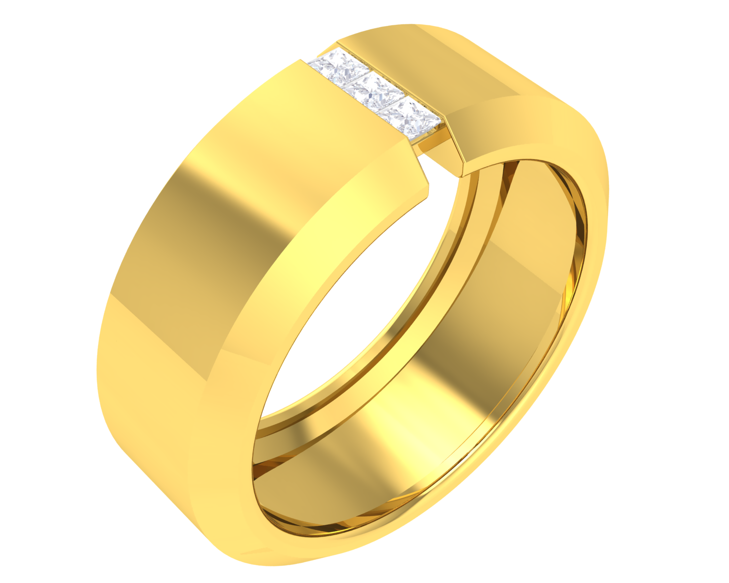 1/5 ctw Princess-Cut Lab Grown Diamond Men's Ring