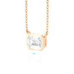 Emerald-Cut Lab Grown Diamond Solitaire Pendant