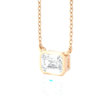 Emerald-Cut Lab Grown Diamond Solitaire Pendant