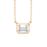 Emerald-Cut Lab Grown Diamond Solitaire Pendant