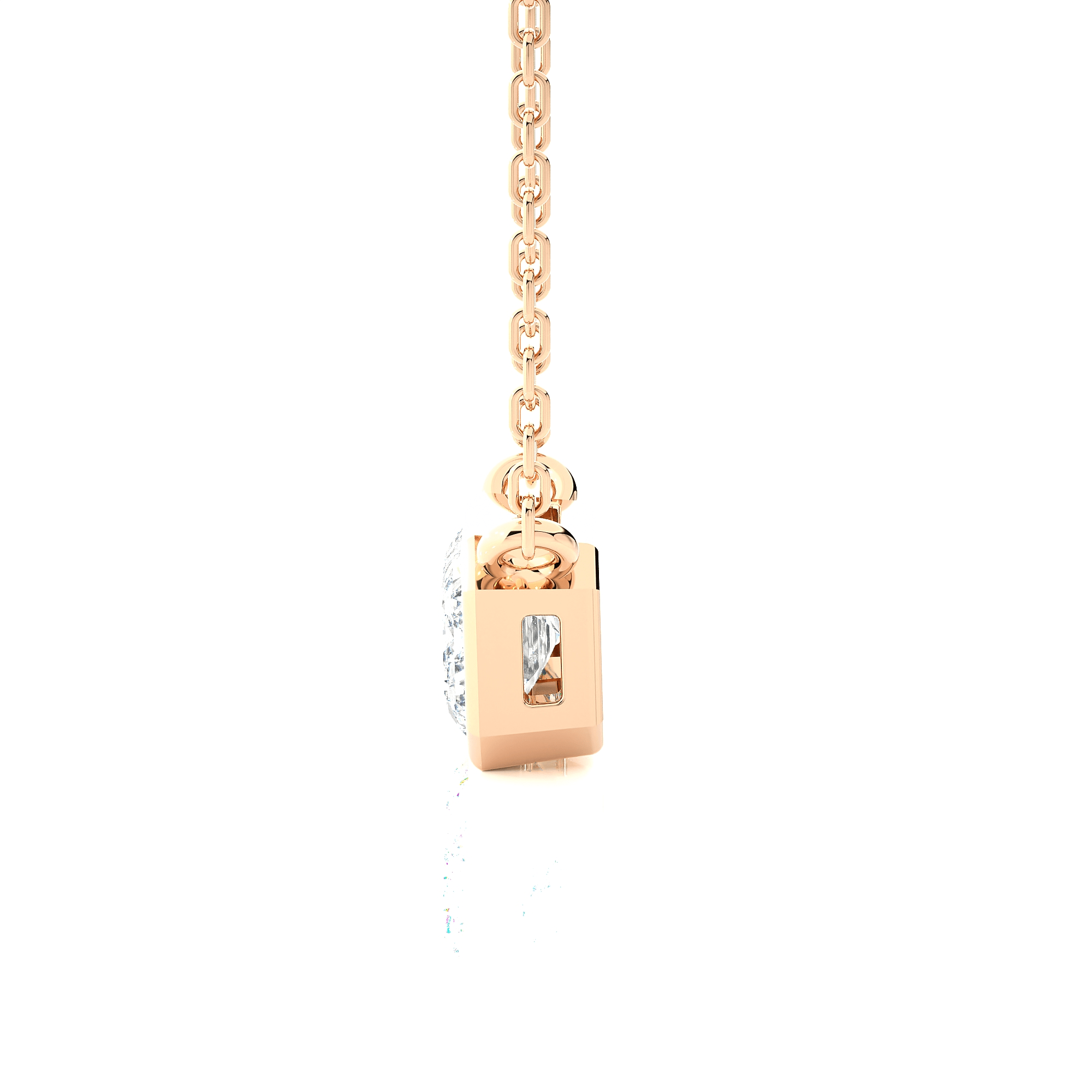 Emerald-Cut Lab Grown Diamond Solitaire Pendant