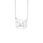 Emerald-Cut Lab Grown Diamond Solitaire Pendant