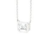 Emerald-Cut Lab Grown Diamond Solitaire Pendant