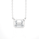 Emerald-Cut Lab Grown Diamond Solitaire Pendant