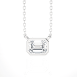 Emerald-Cut Lab Grown Diamond Solitaire Pendant