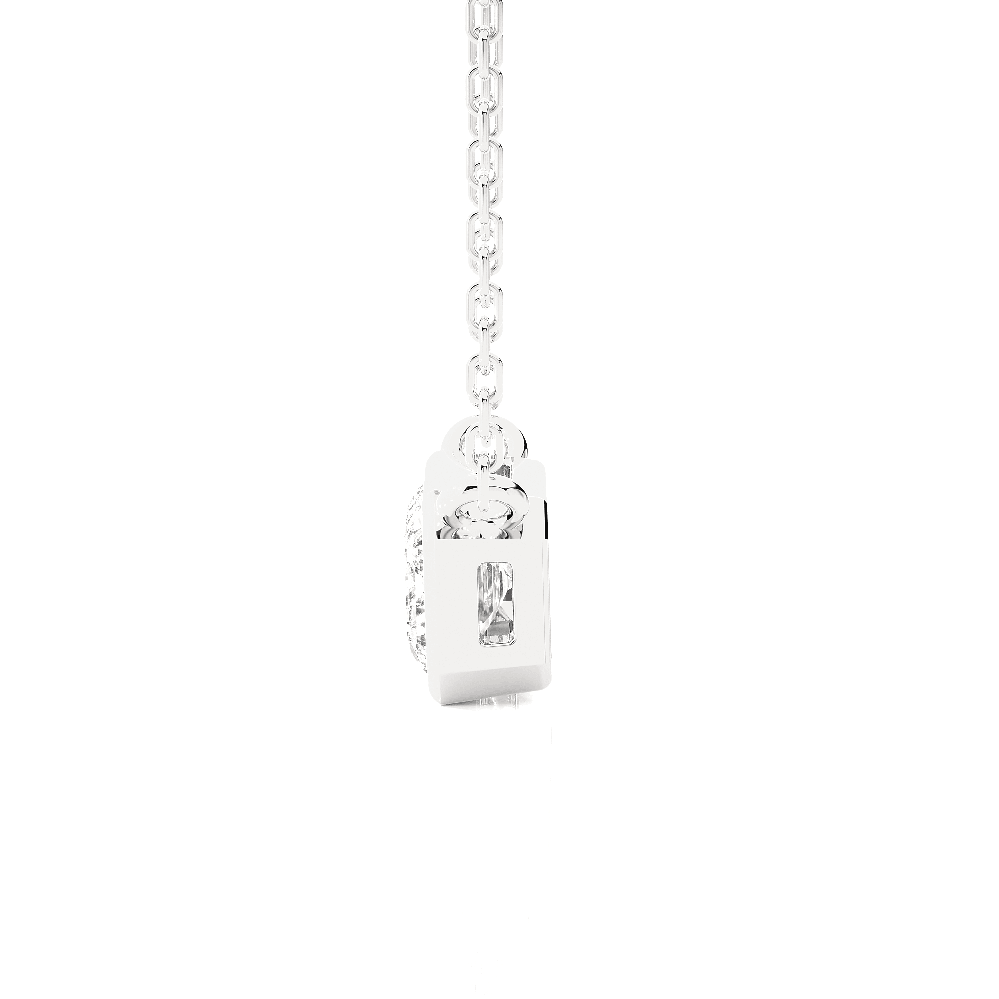 Emerald-Cut Lab Grown Diamond Solitaire Pendant