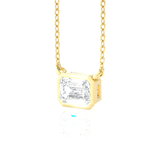 Emerald-Cut Lab Grown Diamond Solitaire Pendant